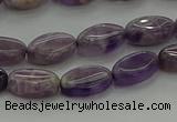 CNA1035 15.5 inches 6*10mm oval dogtooth amethyst beads wholesale