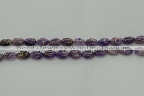 CNA1036 15.5 inches 8*12mm oval dogtooth amethyst beads wholesale