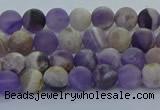 CNA1050 15.5 inches 4mm round matte dogtooth amethyst beads