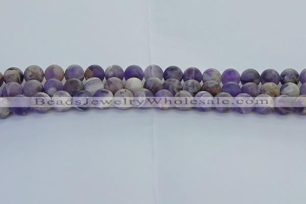 CNA1053 15.5 inches 10mm round matte dogtooth amethyst beads