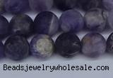 CNA1062 15.5 inches 8mm round matte dogtooth amethyst beads