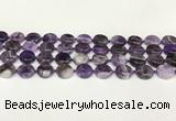 CNA1120 15.5 inches 14mm flat round dogtooth amethyst beads