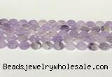 CNA1124 15.5 inches 12mm flat round natural lavender amethyst beads