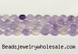 CNA1125 15.5 inches 14mm flat round natural lavender amethyst beads