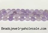 CNA1126 15.5 inches 14mm flat round natural lavender amethyst beads