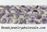 CNA1183 15.5 inches 14*14mm square amethyst beads wholesale