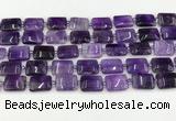 CNA1184 15.5 inches 10*14mm rectangle amethyst beads wholesale