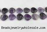 CNA1190 15.5 inches 20*20mm heart amethyst beads wholesale