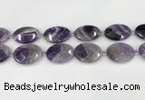 CNA1207 15.5 inches 20*30mm - 22*30mm faceted oval amethyst beads