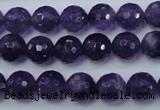 CNA253 15.5 inches 10mm faceted round natural amethyst beads