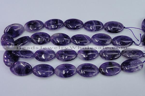 CNA277 15.5 inches 20*30mm oval natural amethyst beads wholesale