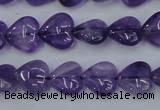 CNA282 15.5 inches 12*12mm heart natural amethyst beads wholesale