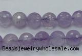 CNA311 15.5 inches 10mm faceted round natural lavender amethyst beads