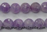 CNA312 15.5 inches 12mm faceted round natural lavender amethyst beads