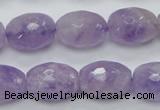 CNA316 15.5 inches 13*18mm faceted rice natural lavender amethyst beads