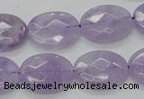 CNA331 15.5 inches 15*20mm faceted oval natural lavender amethyst beads