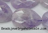 CNA337 22*30mm faceted teardrop natural lavender amethyst beads