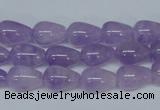 CNA416 15.5 inches 8*12mm teardrop natural lavender amethyst beads