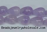 CNA417 15.5 inches 10*14mm teardrop natural lavender amethyst beads