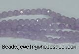 CNA420 15.5 inches 4mm faceted round natural lavender amethyst beads