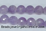 CNA424 15.5 inches 12mm faceted round natural lavender amethyst beads