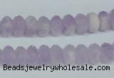 CNA428 6*10mm faceted rondelle natural lavender amethyst beads