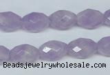 CNA429 10*14mm faceted rice natural lavender amethyst beads