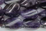 CNA43 15.5 inches 15*20mm twisted oval grade A natural amethyst beads