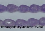 CNA430 10*14mm faceted teardrop natural lavender amethyst beads