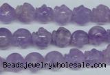 CNA433 15.5 inches 12*12mm skull shape natural lavender amethyst beads