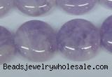 CNA437 15.5 inches 22mm flat round natural lavender amethyst beads