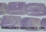 CNA442 15.5 inches 18*25mm rectangle natural lavender amethyst beads