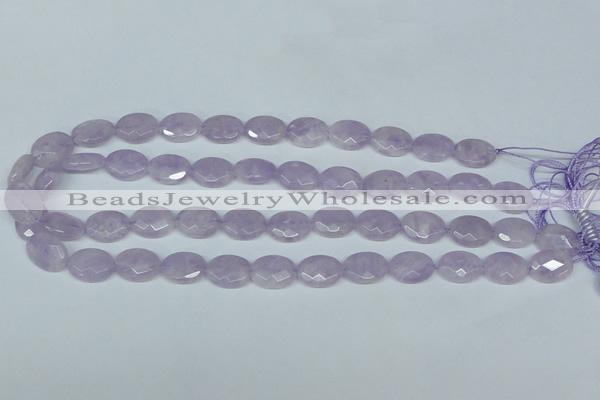 CNA455 15.5 inches 12*16mm faceted oval natural lavender amethyst beads