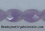 CNA457 15.5 inches 16*22mm faceted oval natural lavender amethyst beads