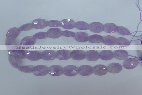 CNA457 15.5 inches 16*22mm faceted oval natural lavender amethyst beads