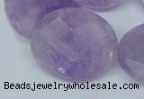 CNA460 15.5 inches 25*30mm faceted oval natural lavender amethyst beads