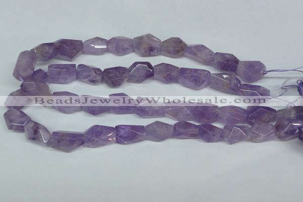 CNA467 15.5 inches 18*24mm faceted nugget natural lavender amethyst beads