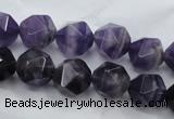 CNA504 15 inches 12mm faceted nuggets amethyst gemstone beads