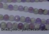 CNA661 15 inches 6mm faceted round lavender amethyst & prehnite beads