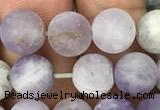 CNA676 15.5 inches 6mm round matte lavender amethyst beads