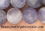 CNA678 15.5 inches 10mm round matte lavender amethyst beads