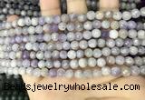 CNA685 15.5 inches 4mm faceted round lavender amethyst beads