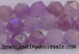 CNA693 15.5 inches 10mm faceted nuggets lavender amethyst beads