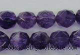 CNA70 15.5 inches 10mm faceted round natural amethyst beads