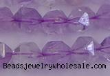 CNA733 15.5 inches 12mm faceted nuggets light lavender amethyst beads