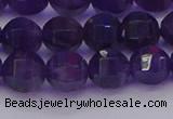 CNA752 15.5 inches 8mm faceted round natural amethyst beads