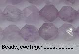 CNA762 15.5 inches 8mm faceted nuggets light lavender amethyst beads