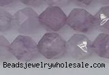 CNA763 15.5 inches 10mm faceted nuggets light lavender amethyst beads