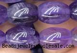 CNA771 15.5 inches 8*11mm rice amethyst gemstone beads