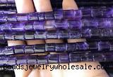 CNA778 15.5 inches 8*8mm - 8*9mm tube natural amethyst beads